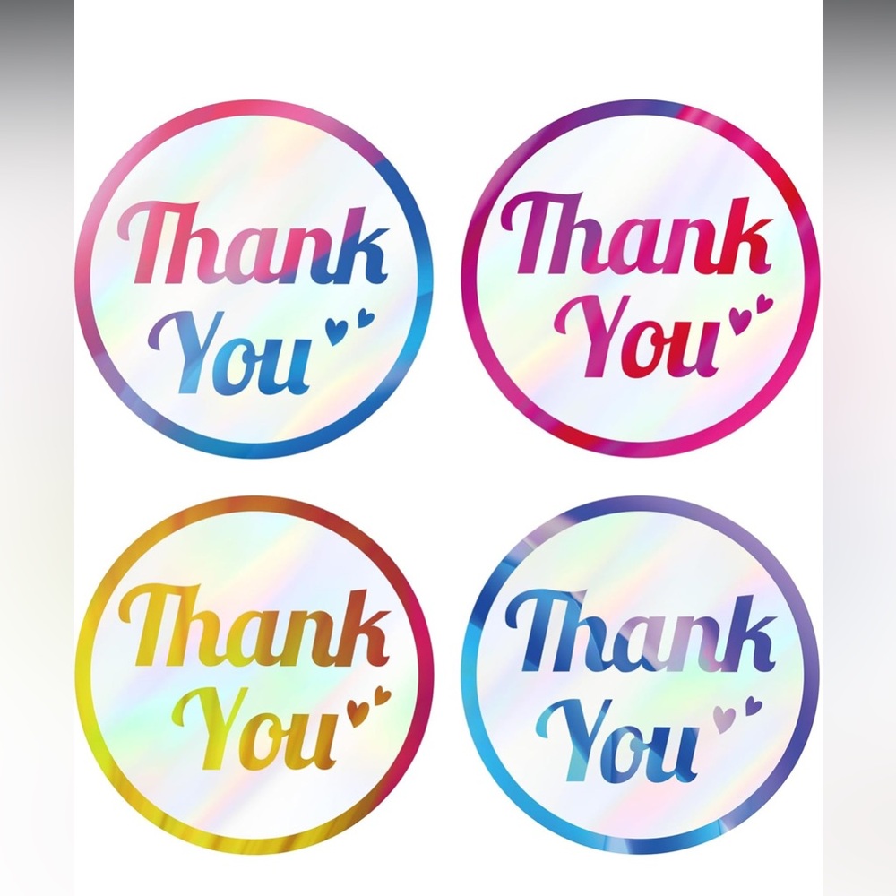 50 Stickers Silver & colorful holographic stickers